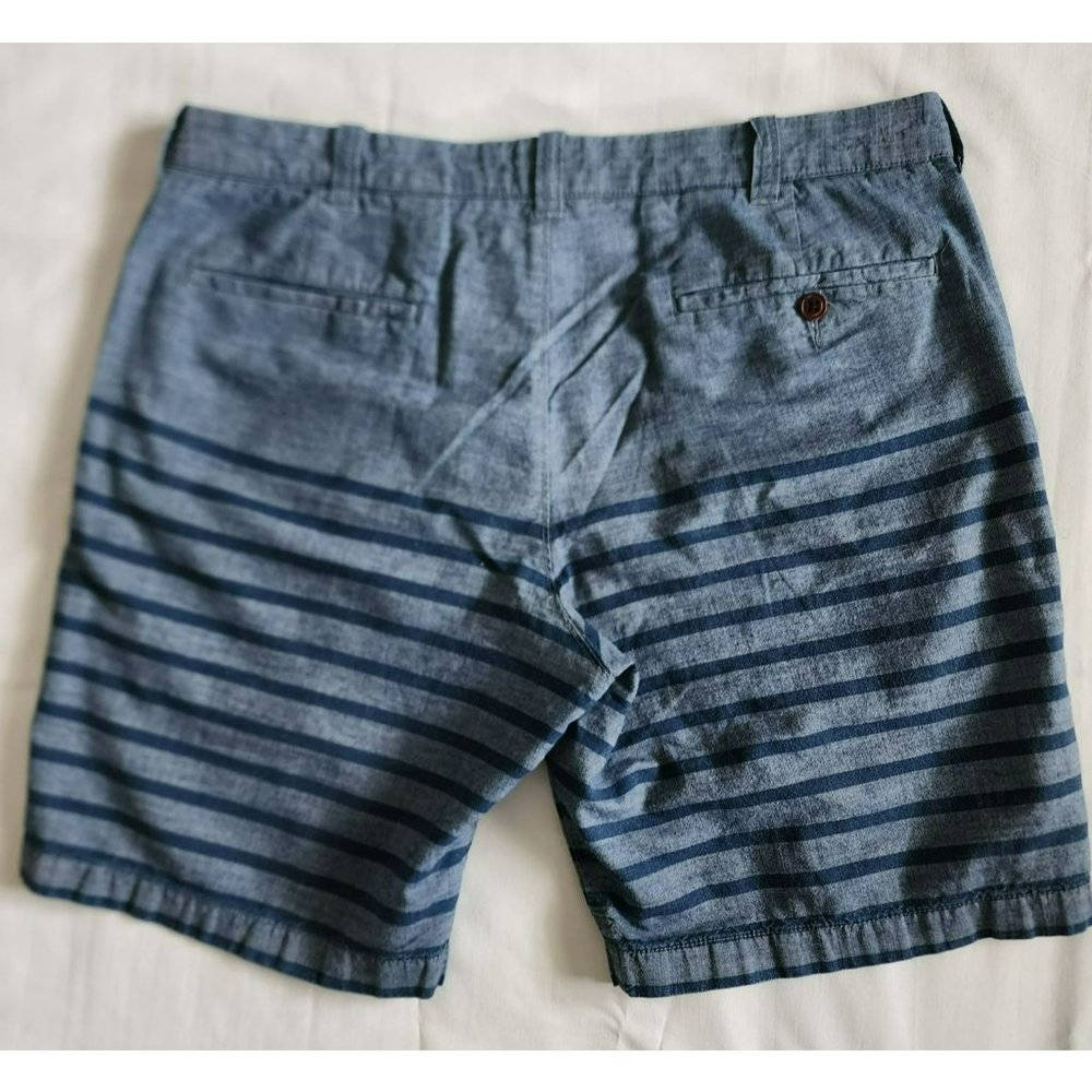 J. Crew Station Men's Stanton Indigo Striped Casual Chino Shorts Size W33 - Picture 4 of 13